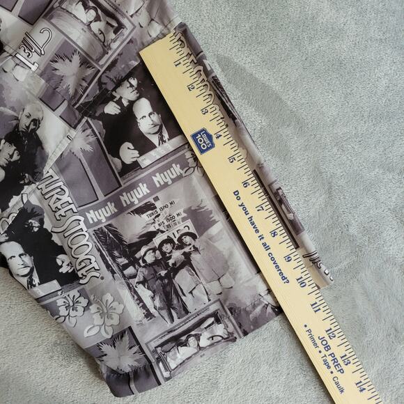 Ralph Marlin Shirt Men's XL Three Stooges AOP Short-Sleeve Larry Curly Moe - Picture 8 of 8